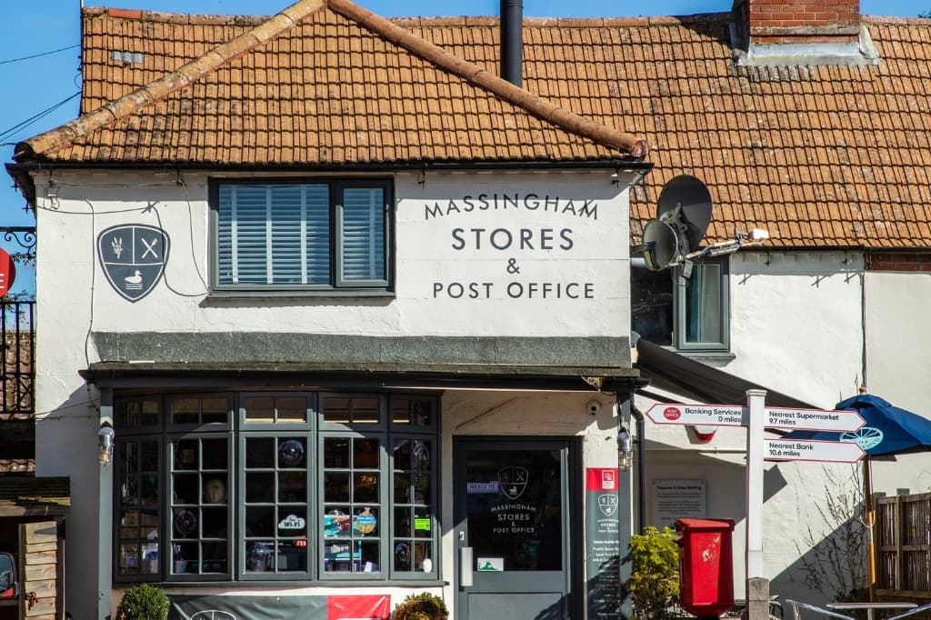 The original Massingham Stores and Post Office shopfront